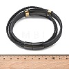 Braided Microfiber Leather Cord Multi-strand Bracelets BJEW-C153-01B-5
