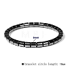 Synthetic Non-magnetic Hematite Beads Stretch Bracelets for Men LS-RL7655-5-1