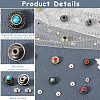 CRASPIRE 24 Sets 12 Style Alloy Buttons FIND-CP0001-87-6