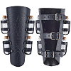 1 Pair Adjustable PU Leather Cord Bracelet with Glass Bottles AJEW-CL0002-53B-1