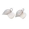 Natural Shell & Stainless Steel Pendants PALLOY-JF05888-1
