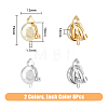 16Pcs 2 Colors Brass Clip-on Earring Findings KK-DC0002-23-2