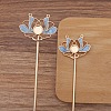 Ancient Style Alloy Hair Stick Finding PW-WGB0804-06-1