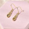 Oval Brass Micro Pave Clear Cubic Zirconia Stud Earrings EJEW-R018-05G-1