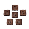 4-Hole Square Wood Buttons BUTT-Q046-10B-1