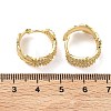 Leaf Brass Micro Pave Clear Cubic Zirconia Hoop Earrings EJEW-C182-06G-5