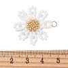 Glass Seed Beaded Pendants PALLOY-MZ01359-03-3