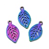 Ion Plating(IP) 201 Stainless Steel Pendants STAS-A066-09M-2