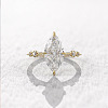 Brass Pave Cubic Zirconia Finger Rings FS-WG1A7FF-10-2