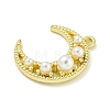 Zinc Alloy Acrylic Pearl Pendants PALLOY-F310-06G-02-2