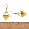 Glass Beads Braided Dangle Earrings EJEW-MZ00786-02-5