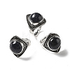 Synthetic Blue Goldstone Adjustable Rings G-P560-03AS-08-4