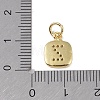 Rack Plating Brass Micro Pave CLear Cubic Zirconia Charms KK-E110-14G-Z-3