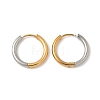 304 Stainless Steel Two Tone Hoop Earrings EJEW-P313-02C-G-4