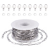304 Stainless Steel Paperclip Chains Bracelet Necklace DIY Making Kit DIY-TA0009-67-1