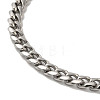 304 Stainless Steel Cuban Link Chain Necklace NJEW-Z024-03P-2