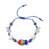 Glass Braided Beaded Bracelets BJEW-MZ00301-6