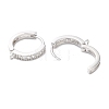 Anti-Tarnish Rhodium Plated 925 Sterling Silver Huggie Hoop Earring Findings STER-C010-01P-2