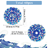 40Pcs Resin Rhinestone Beads RESI-SC0003-14B-2