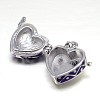 Enamel Heart Rack Plating Platinum Brass Prayer Box Pendants KK-L101-01B-2