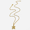 316L Surgical Stainless Steel Crystal Rhinestone Pendant Necklaces WG0E33C-03-1