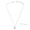 TINYSAND Rhodium Plated 925 Sterling Silver Crown Pendant Necklace TS-N312-GS-2