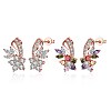 Trendy Brass Cubic Zirconia Ear Stud EJEW-BB29752-B-2