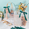 Transparent Frosted PVC Plastic Gift Tote Bags with Green Ribbon ABAG-WH0048-68A-4