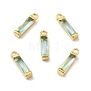 Rack Plating Brass Inlaid Cubic Zirconia Charms ZIRC-C037-08G-06-2