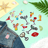 15Pcs 15 Styles Computerized Embroidery Polyester Iron on/Sew on Patches PATC-PH0001-81-4