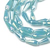 Electroplated Opaque Glass Beads Strands EGLA-L015-FR-B18-01-2