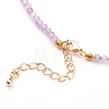 Natural Amethyst Beaded Necklaces NJEW-JN03315-01-3