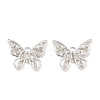 Brass Micro Pave Clear Cubic Zirconia Charms KK-C168-27S-1
