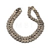 Electroplated Natural Lava Rock Beads Strands G-K388-04B-08-3