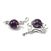 Natural Banded Amethyst Pendants G-D102-01P-06-2