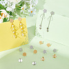 24Pcs 4 Style 304 Stainless Steel Stud Earring Findings STAS-UN0030-61-2