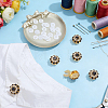 6Pcs Brass Rhinestone Cufflinks FIND-NB0007-40G-3