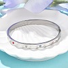 Eye 304 Stainless Steel Rhinestone Bangles for Women BJEW-Z092-09P-3