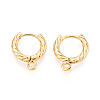 Brass Hoop Earring Findings X-KK-N263-128G-1