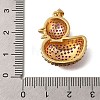 Rack Plating Brass Micro Pave Cubic Zirconia Pendants ZIRC-F142-01G-4