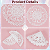 Flower Polyester Embroidery Lace Coasters AJEW-CN0007-46A-6