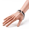 Synthetic Quartz Crystal Beads and Synthetic Black Stone Beads Stretch Bracelets Set for Girl Women Gift BJEW-JB06792-7