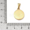 Textured 304 Stainless Steel Pendants STAS-A140-02G-6-3