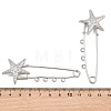 Starfish 304 Stainless Steel Safety Pins Brooch Findings SA-CBA098D-16B-P04-3