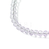 Faceted Rondelle Glass Beaded Necklace for Women NJEW-M208-01L-4