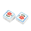 Printed Handmade Porcelain Beads PORC-G016-04B-3