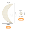 DIY Wood Moon & Star Wall Decoration Painting Kit FIND-WH0117-71-2