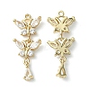 Brass Pave Cubic Zirconia Pendants X-KK-G462-47KCG-1