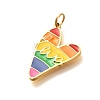 Pride 304 Stainless Steel Enamel Pendants LS-STAS-B079-01G-04-2
