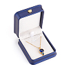 PU Leather Necklace Pendant Gift Boxes X-LBOX-L005-F03-3